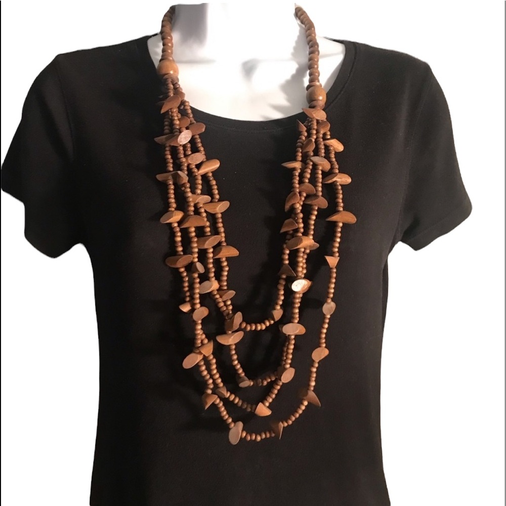 NWT. Sacred Threads Handmade Necklace. GR/PK - Picture 2 of 3